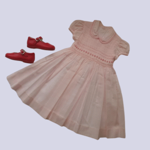 Vestido con bordado Nido de abeja