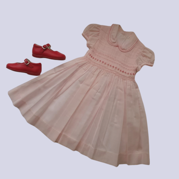 Vestido con bordado Nido de abeja