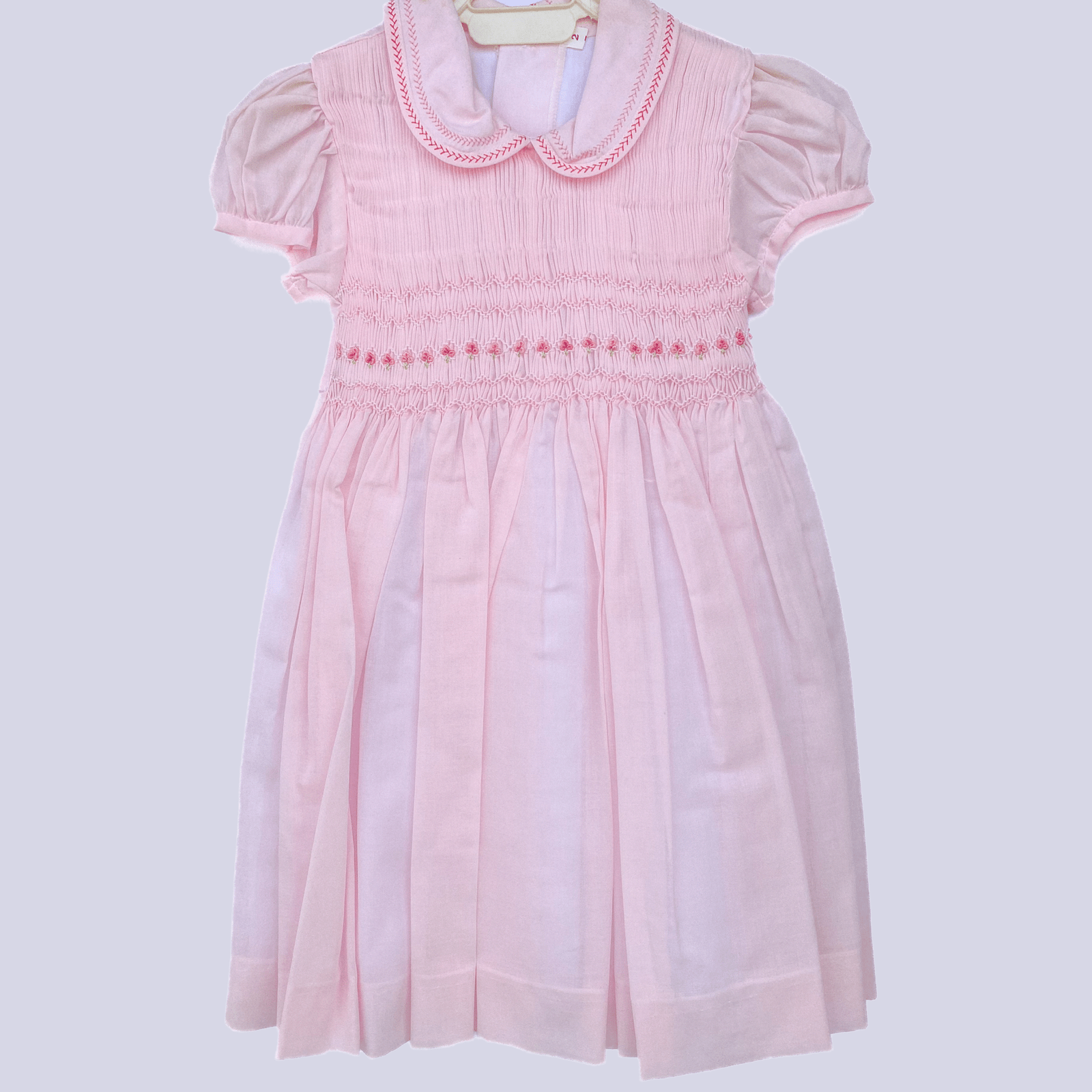 Vestido con bordado Nido de abeja